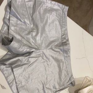Lilly Pulitzer New metallic silver shorts